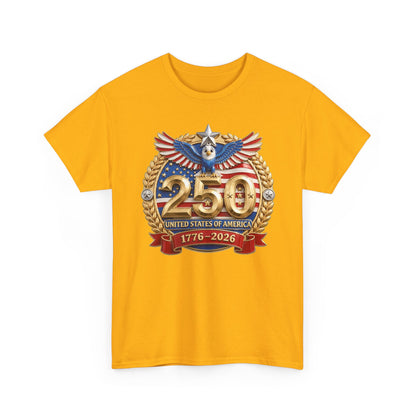 250th USA Anniversary T-Shirt – 1776–2026 Patriotic Eagle Emblem Tee