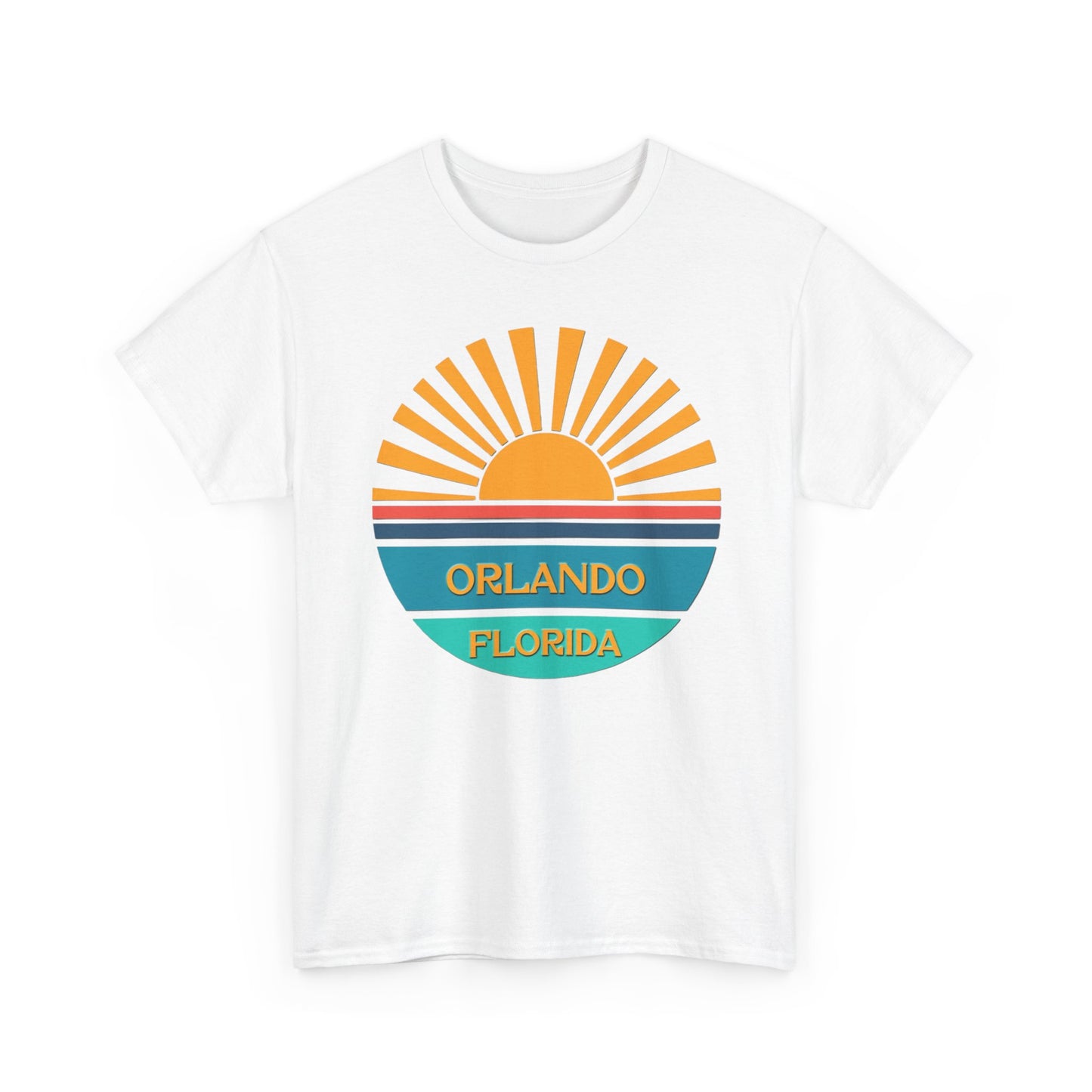 Orlando Florida Sunset T-Shirt – Retro Sunburst Vacation Tee