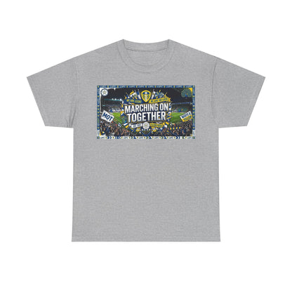 Leeds United T-Shirt — "Marching On Together" Fan Tee (Soccer Supporter Graphic)