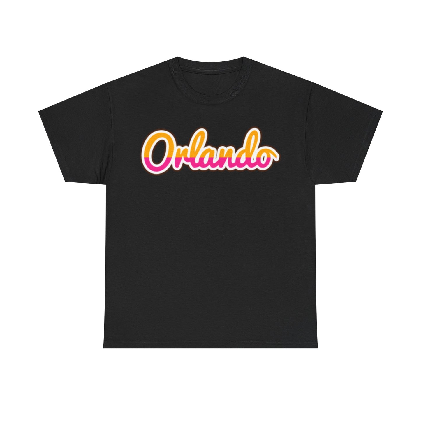 Orlando Retro Script Tee — Vintage Sunset City Souvenir Shirt