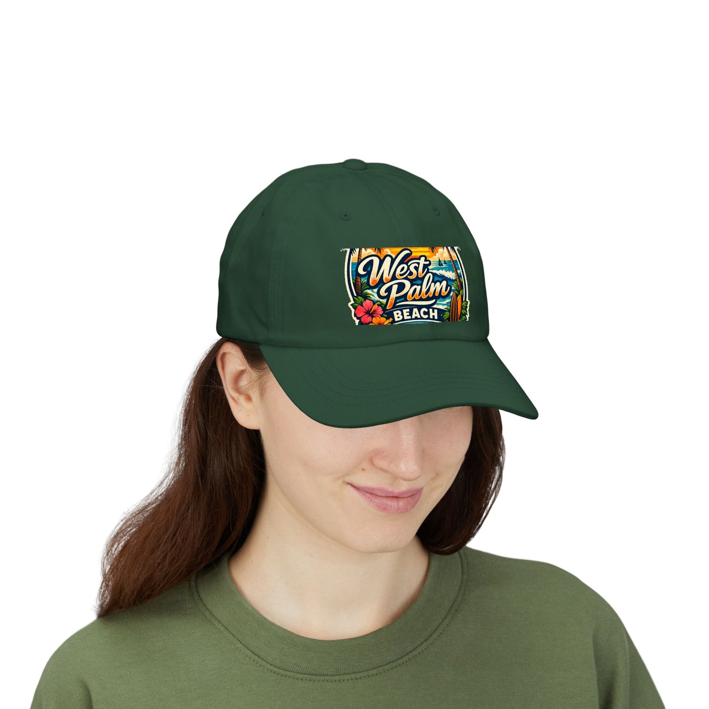 West Palm Beach Dad Cap — Vintage Surfboard Floral Beach Hat