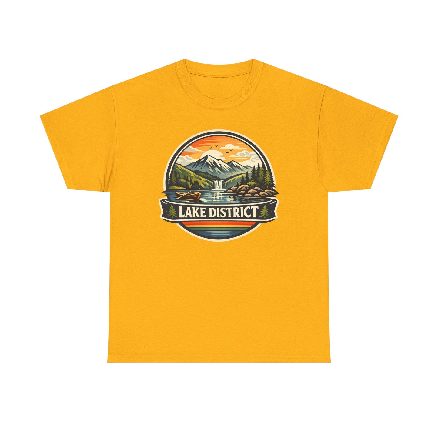Lake District Graphic Tee — Scenic Mountain & Lake Camping Shirt