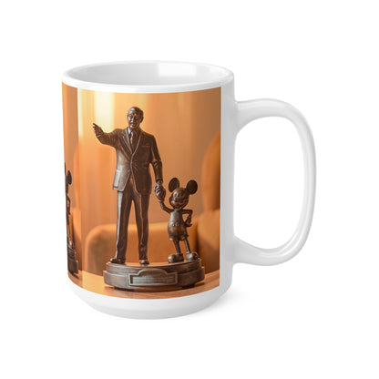 Bronze Statue Disney Park Mug — 'Partners' Mickey & Walt Ceramic Coffee Cup (11oz, 15oz)