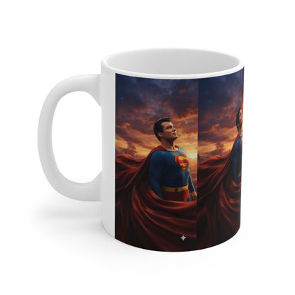Superman Sunset Ceramic Coffee Mug — 11oz & 15oz