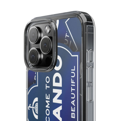 Orlando Clear Phone Case — "Welcome to Orlando" City Sign Design