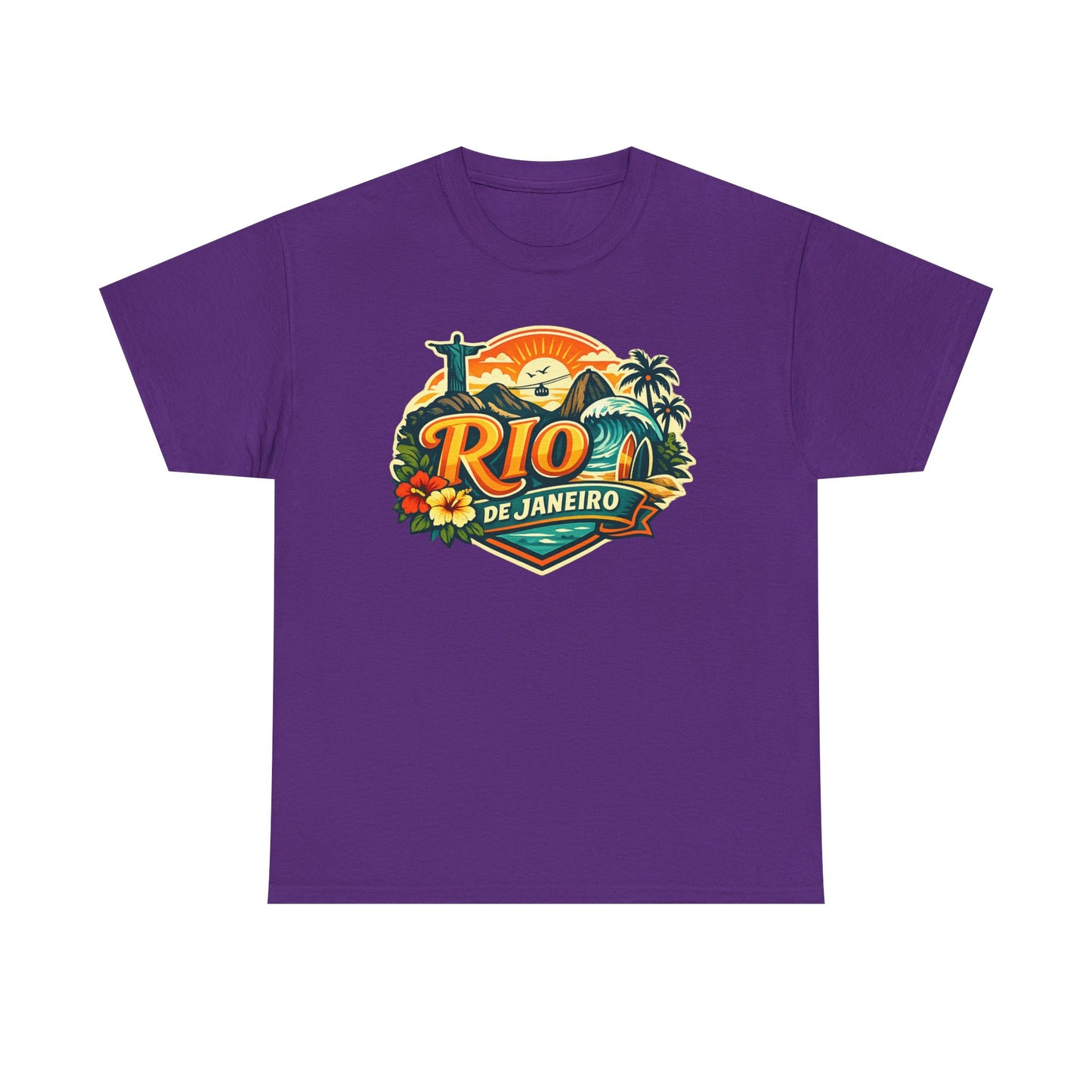Rio de Janeiro Vintage Travel Tee – Tropical Sunset Beach T‑Shirt