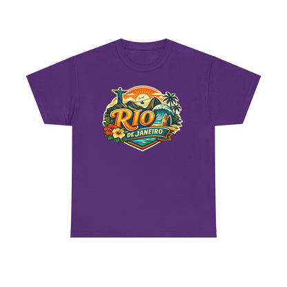 Rio de Janeiro Vintage Travel Tee – Tropical Sunset Beach T‑Shirt