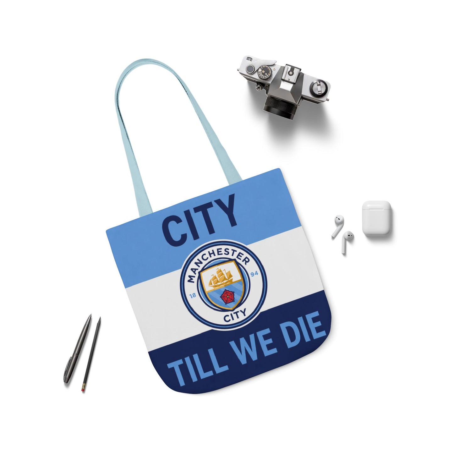City Till We Die Unofficial Canvas Tote Bag — Manchester Football Fan Bag