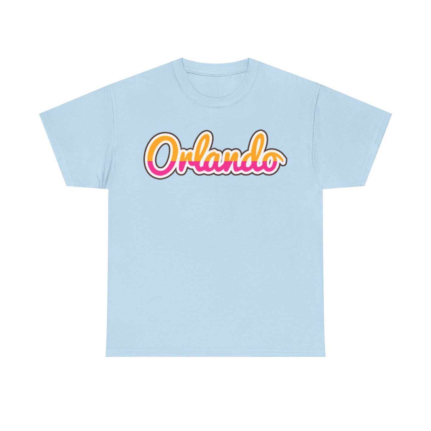 Orlando Retro Script Tee — Vintage Sunset City Souvenir Shirt