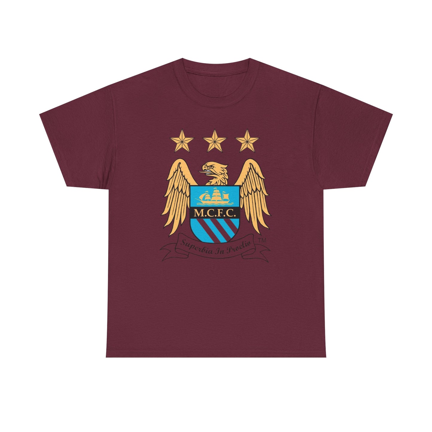 Manchester City Retro Club Crest T‑Shirt — MCFC Vintage Style Club Emblem Tee