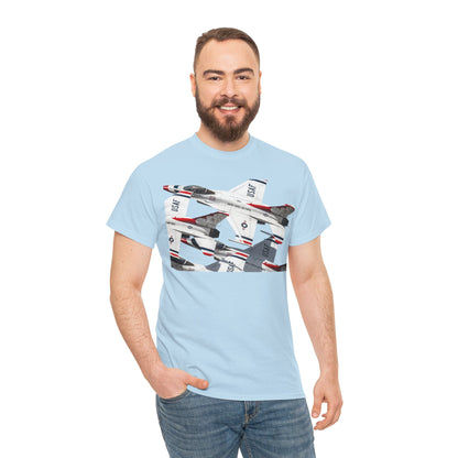 Thunderbirds Jet Formation T‑Shirt — Military Aviation Fighter Jets Tee