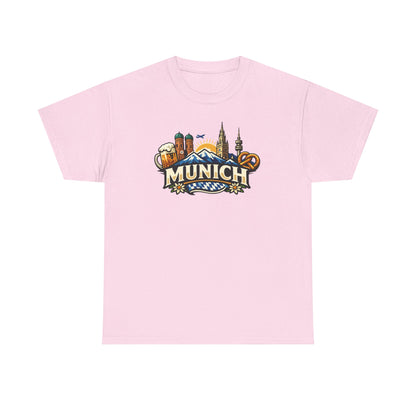 Munich Souvenir T‑Shirt — Oktoberfest Beer & Pretzel Graphic Tee