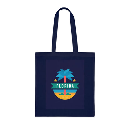 Florida Palm Beach Tote Bag – Retro State Travel Cotton Tote