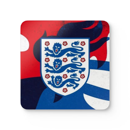 England Football Crest Cork Coaster Set – 3 Lions Drink Coasters