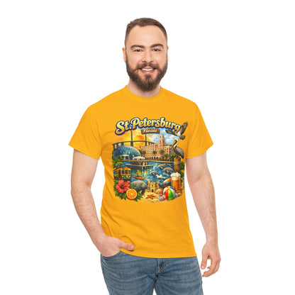 St. Petersburg Florida Retro Beach Scene T-Shirt