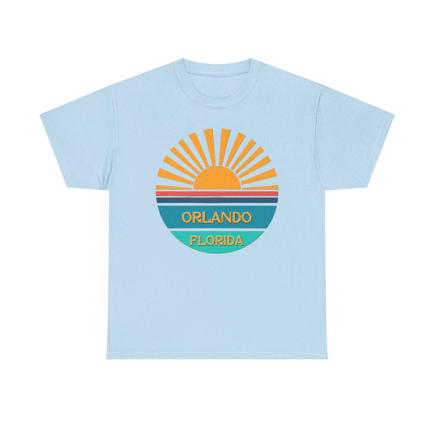 Orlando Florida Sunset T-Shirt – Retro Sunburst Vacation Tee