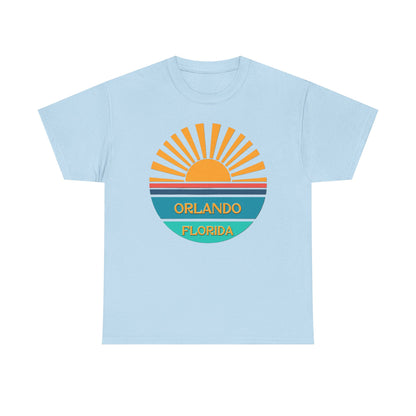 Orlando Florida Sunset T-Shirt – Retro Sunburst Vacation Tee