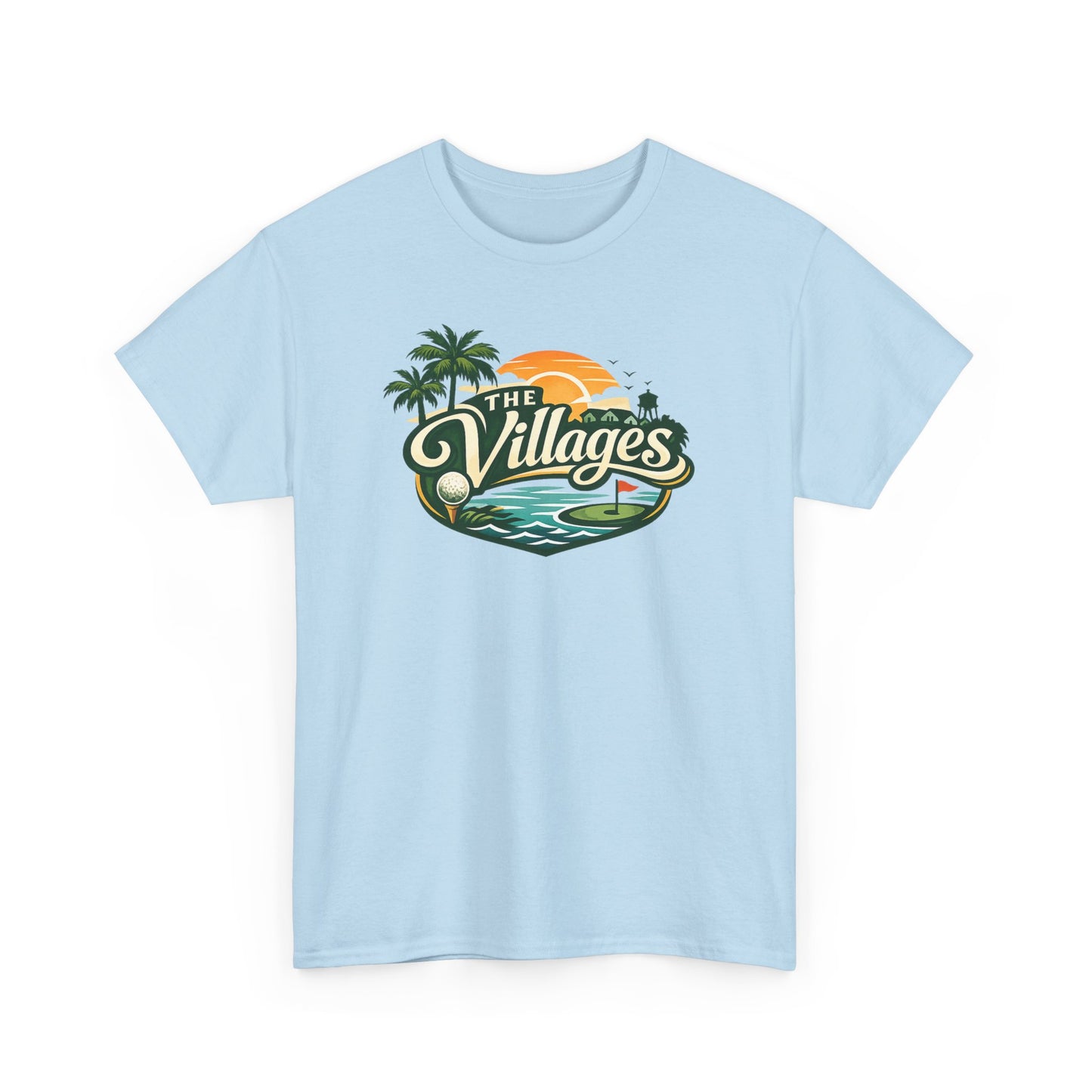 The Villages of Florida Sunset Logo Tee - Florida Palm Beach Retro T-Shirt