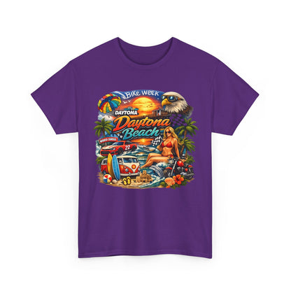 Daytona Beach Vintage Surf T-Shirt — Retro Sunset Palm Beach Tee