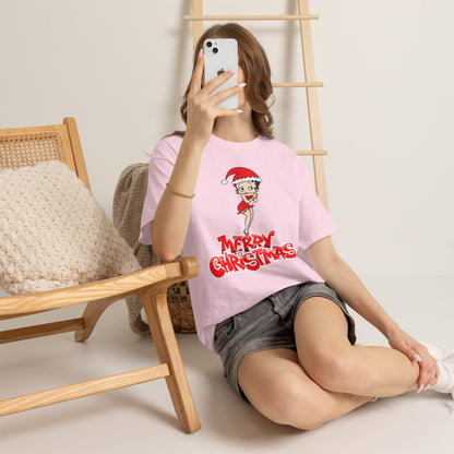 Christmas Betty Boop Tee - 'Merry Christmas' Holiday Graphic Shirt