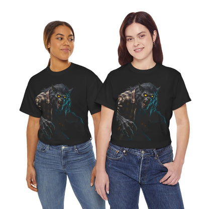 Werewolf Graphic Tee — Glowing Eyes Horror T‑Shirt