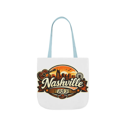 Nashville Sunset Tote Bag — Country Music Skyline Canvas Tote