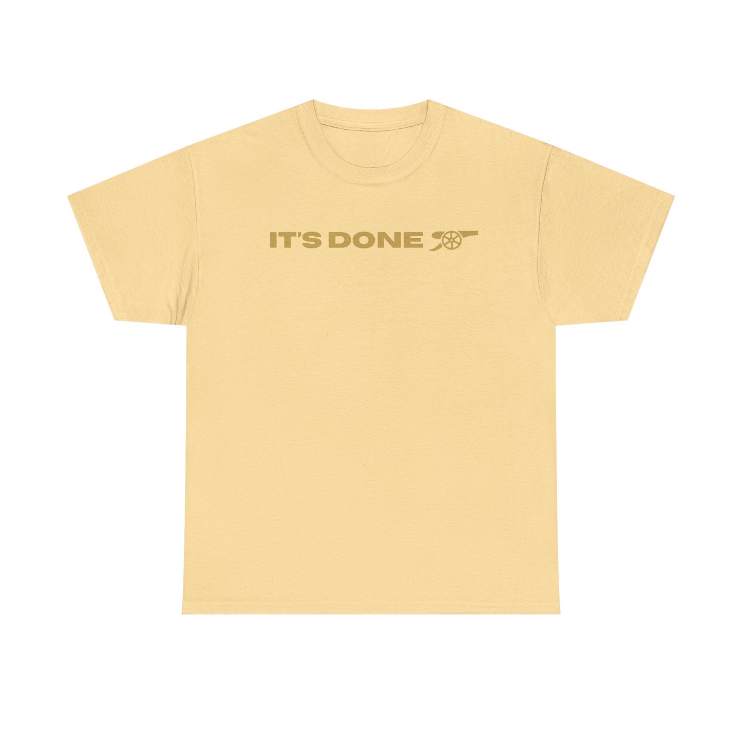 It's Done Arsenal Champions T-Shirt – Minimalist Gold Script Tee