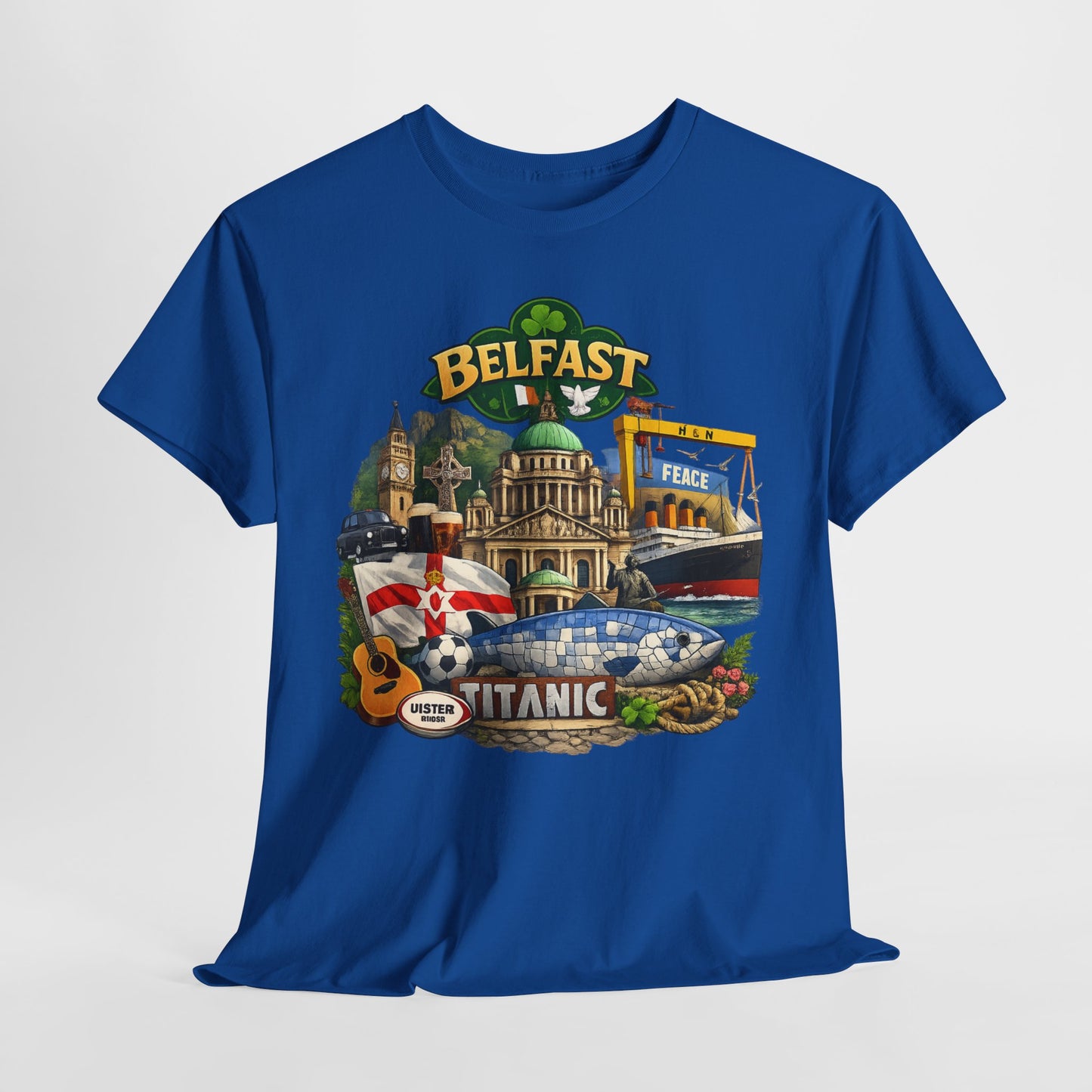 Belfast Collage T-Shirt – Titanic & City Landmarks Souvenir Tee