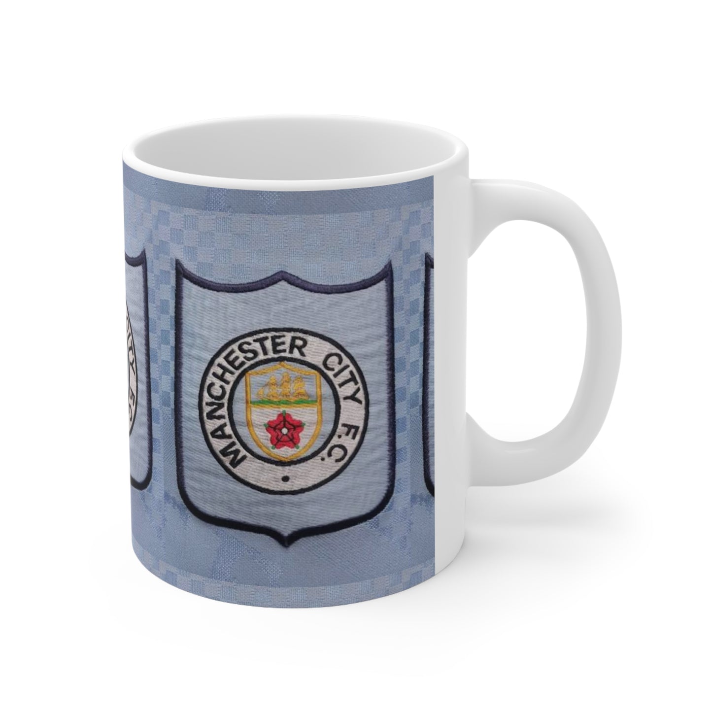 Manchester City Retro Shirt Crest Coffee Mug — Ceramic 11oz & 15oz