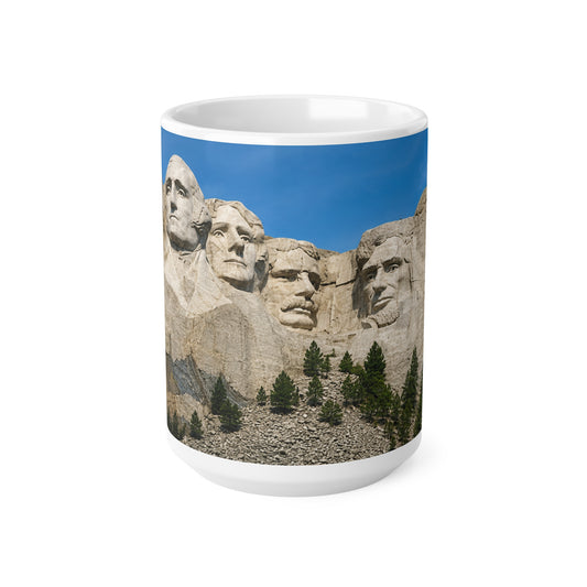 Mount Rushmore Photo Mug — Scenic Presidential Landmark Ceramic Coffee Cup (11oz, 15oz)