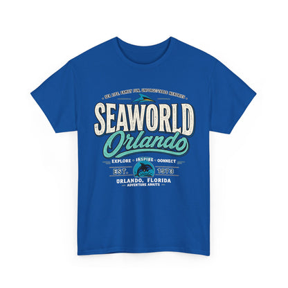 SeaWorld Orlando Graphic Tee — Retro Explore Inspire Connect Vacation Shirt
