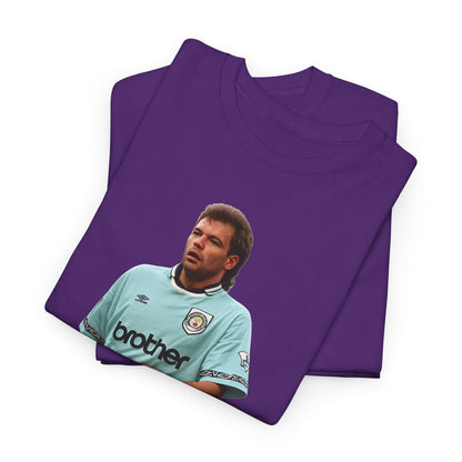 Uwe Rosler Manchester City Legend Graphic Tee - Retro Football Kit Print