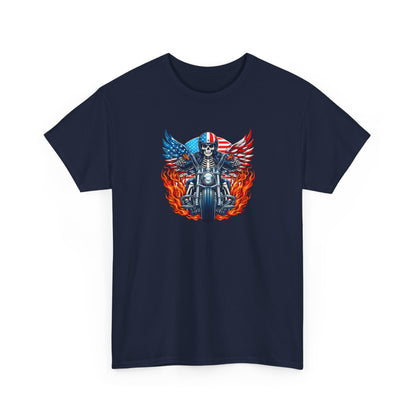 Motorcycle Skull Tee — "Sons of a B***h" Patriotic Biker Shirt