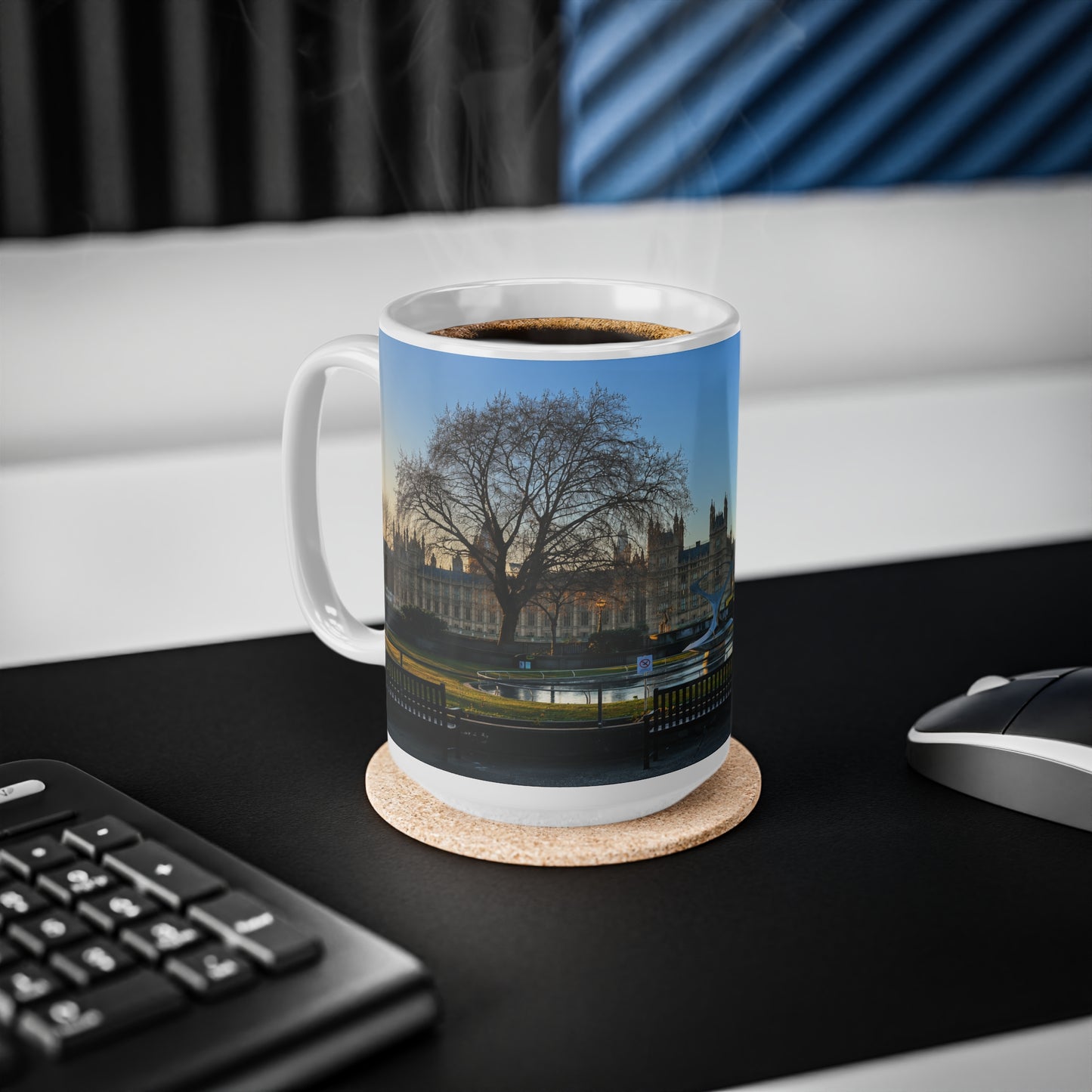 London Sunset Panorama Mug – Big Ben & Thames Ceramic Coffee Cup (11oz, 15oz)