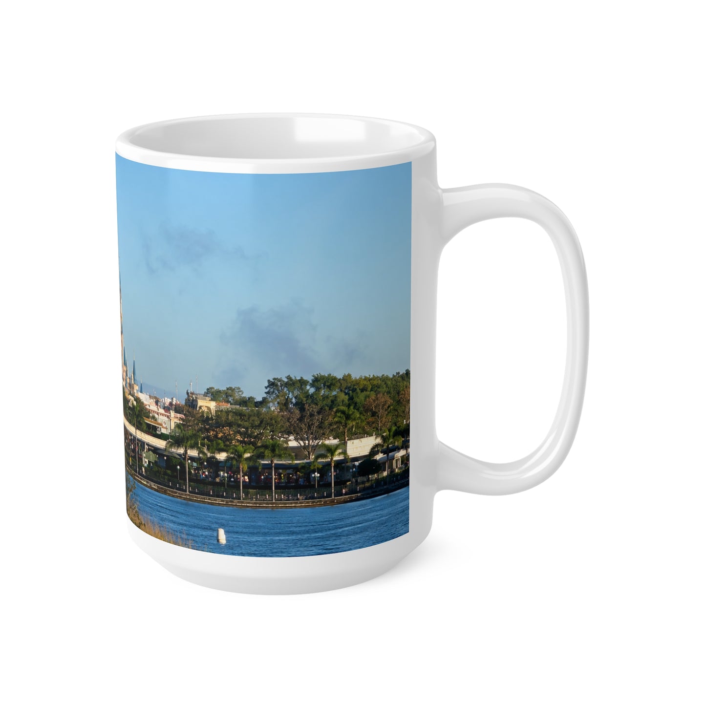 Magic Kingdom Castle Panorama Coffee Mug — Scenic Theme Park Castle Photo, 11oz & 15oz
