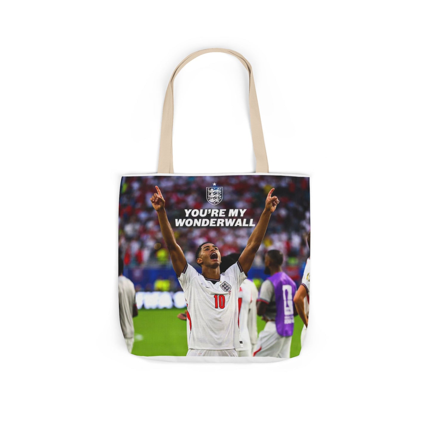 Jude Bellingham England Celebration Tote Bag – "You’re My Wonderwall" England Fan Canvas Tote