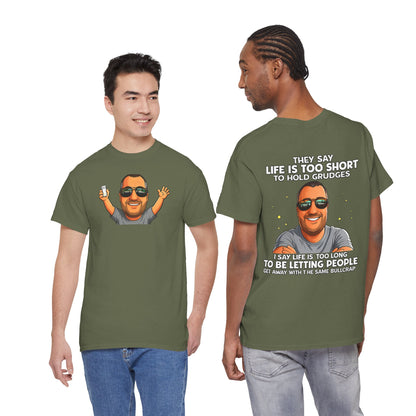 Graphic Tee — “Life Is Too Short” Funny Retro Portrait T-Shirt