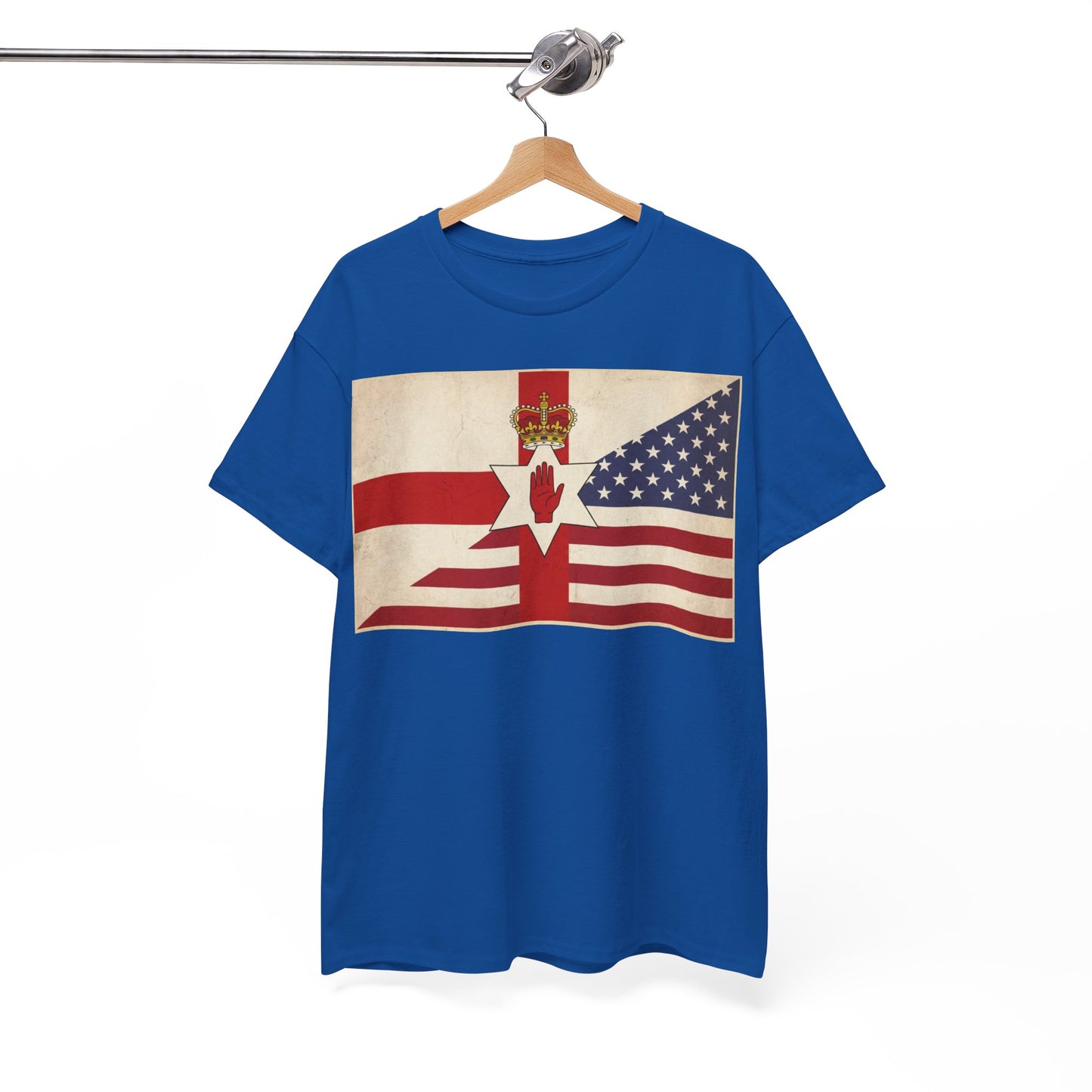 Northern Ireland + American Flag Tee — Vintage Graphic Shirt