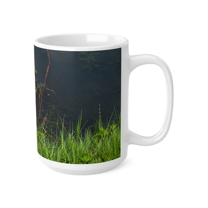 Florida Alligator Stare Ceramic Mug — 11oz & 15oz Coffee Cup with Wildlife Photography