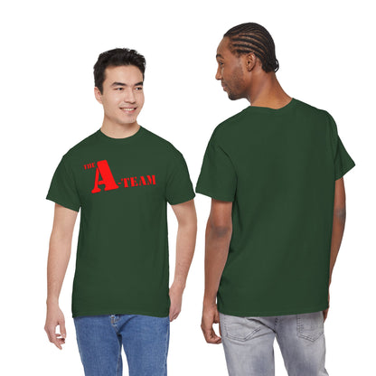 A-Team Graphic Tee — Retro Red Logo Vintage Crew T-Shirt