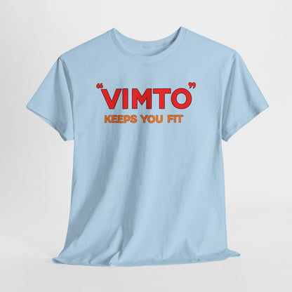 VIMTO "Keeps You Fit" Graphic Tee — Retro Beverage Logo T-Shirt