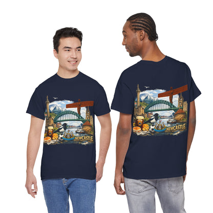 Newcastle Upon Tyne Landmark Tee — Vintage Cityscape T-Shirt