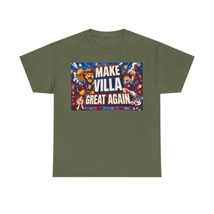 Aston VIlla Make Villa Great Again T-Shirt — Funny Political Parody Tee