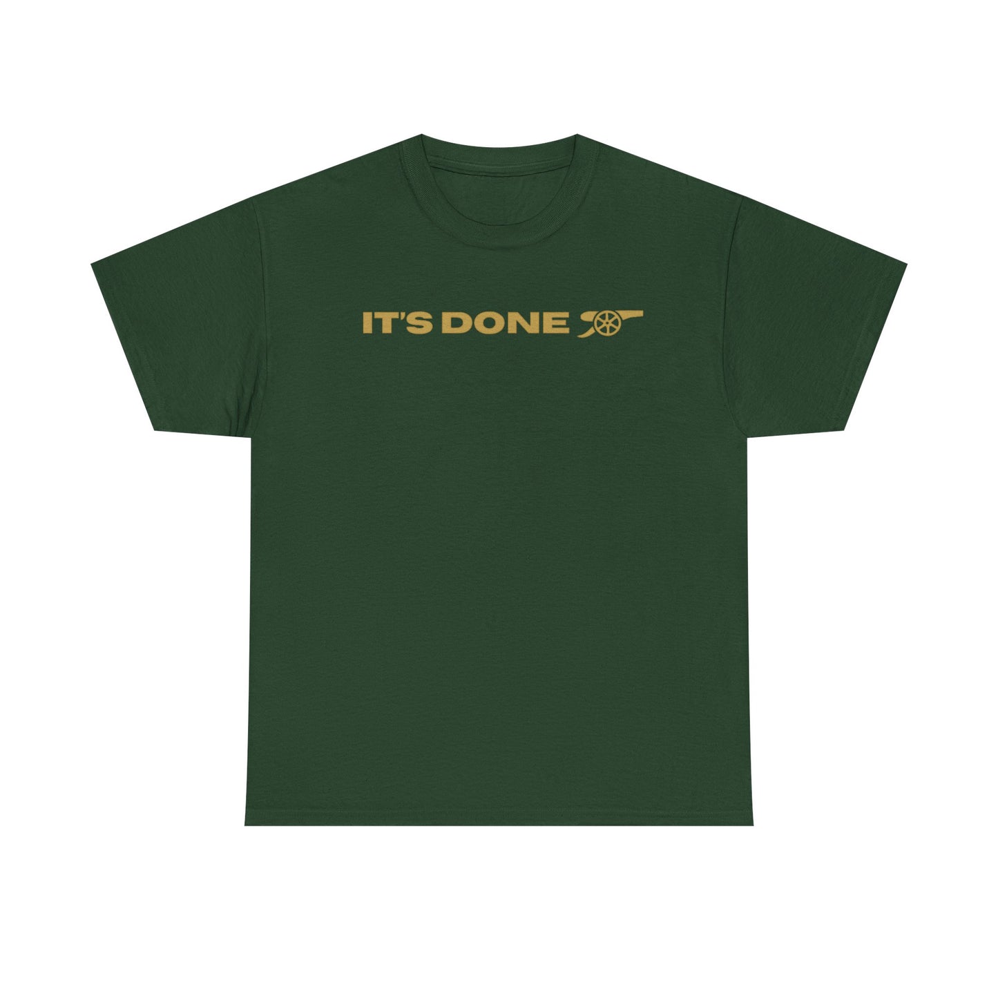 It's Done Arsenal Champions T-Shirt – Minimalist Gold Script Tee