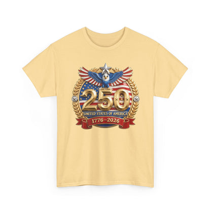 250th USA Anniversary T-Shirt – 1776–2026 Patriotic Eagle Emblem Tee