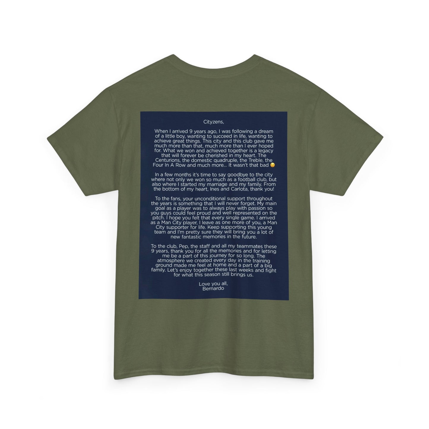 Bernardo Silva Tribute Tee – Inspirational Letter & Celebrating Goal Moment
