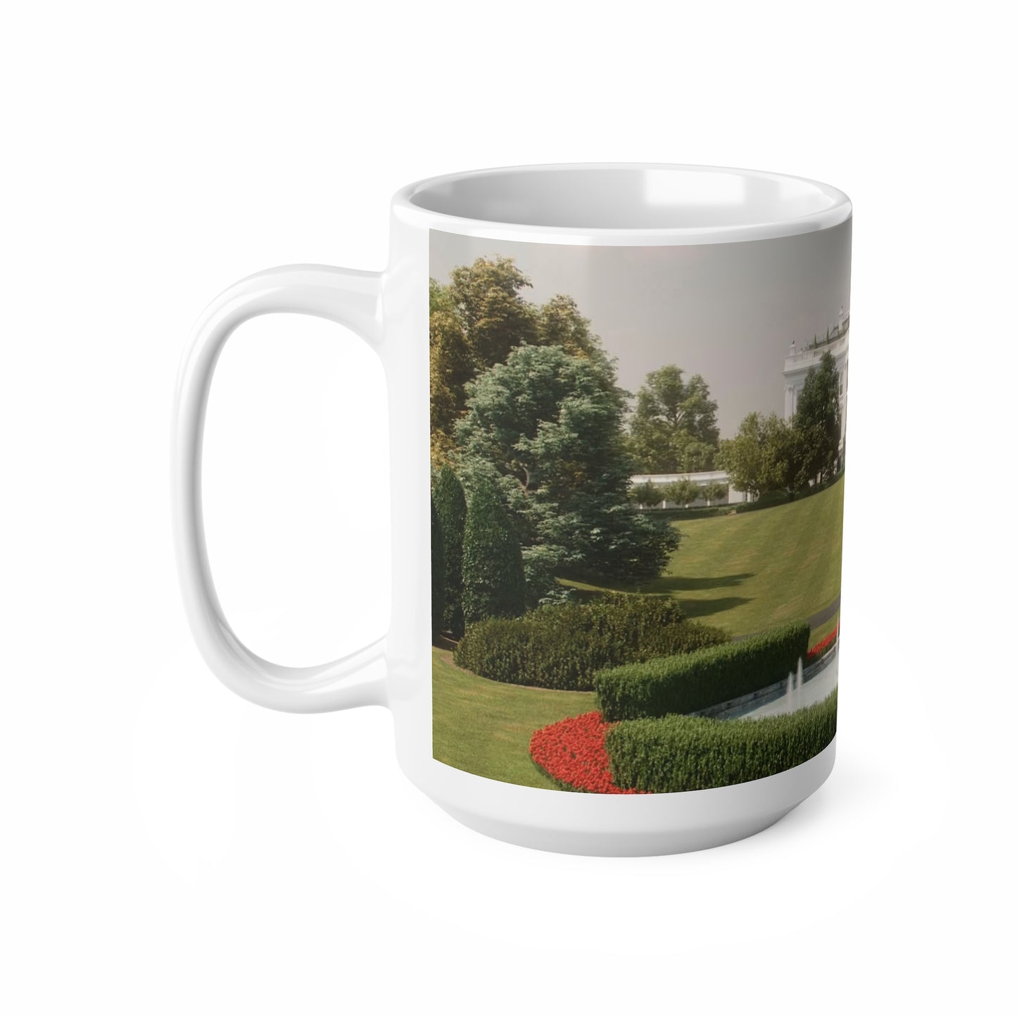 White House Scenic Photo Mug — Presidential Landmark Ceramic Coffee Cup (11oz & 15oz)