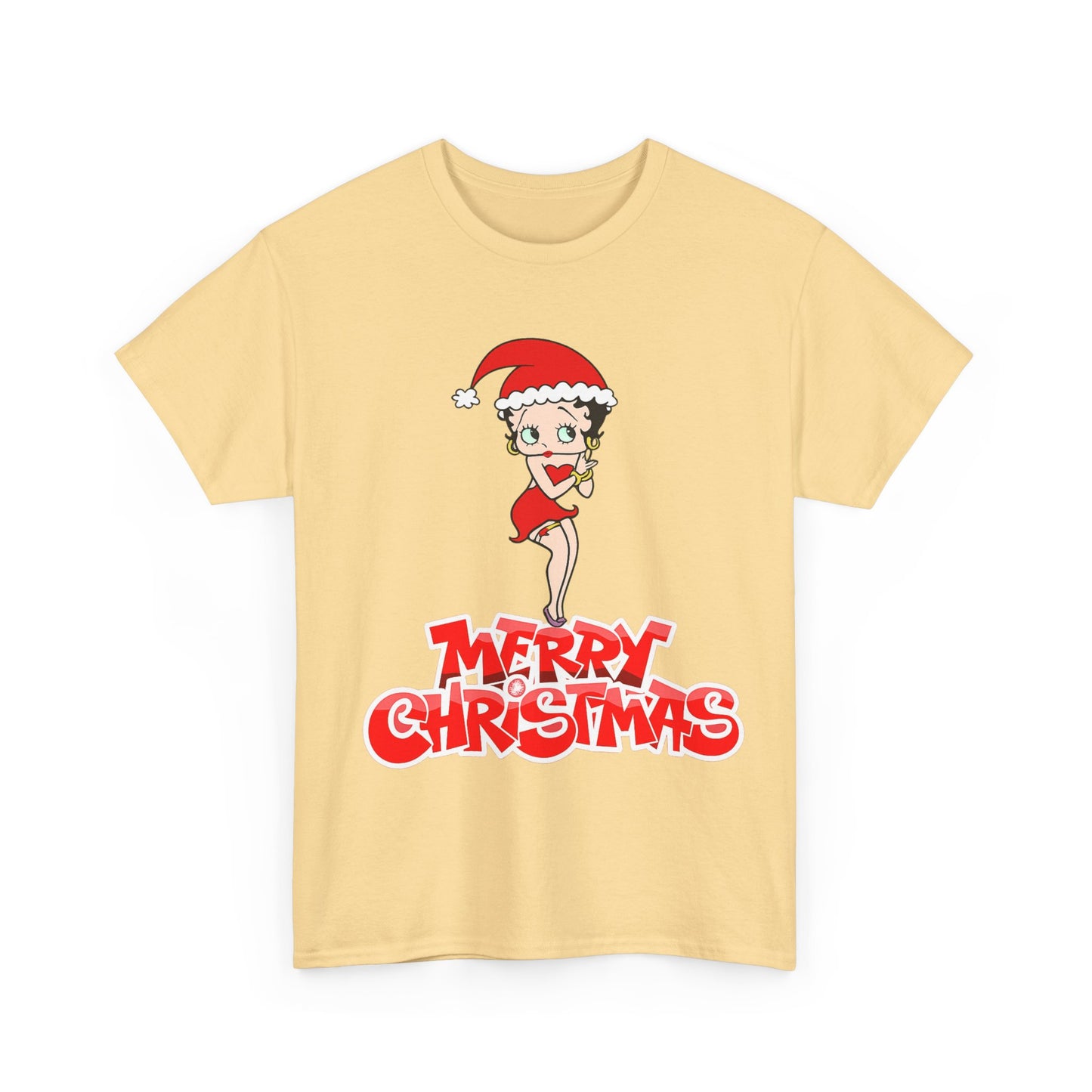 Christmas Betty Boop Tee - 'Merry Christmas' Holiday Graphic Shirt
