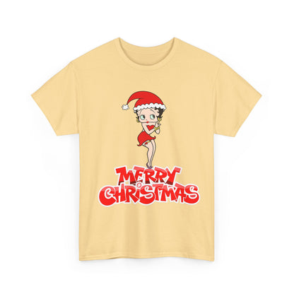 Christmas Betty Boop Tee - 'Merry Christmas' Holiday Graphic Shirt