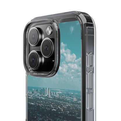 Tampa Bay Raymond James Stadium Clear Phone Case — Aerial City Stadium Design